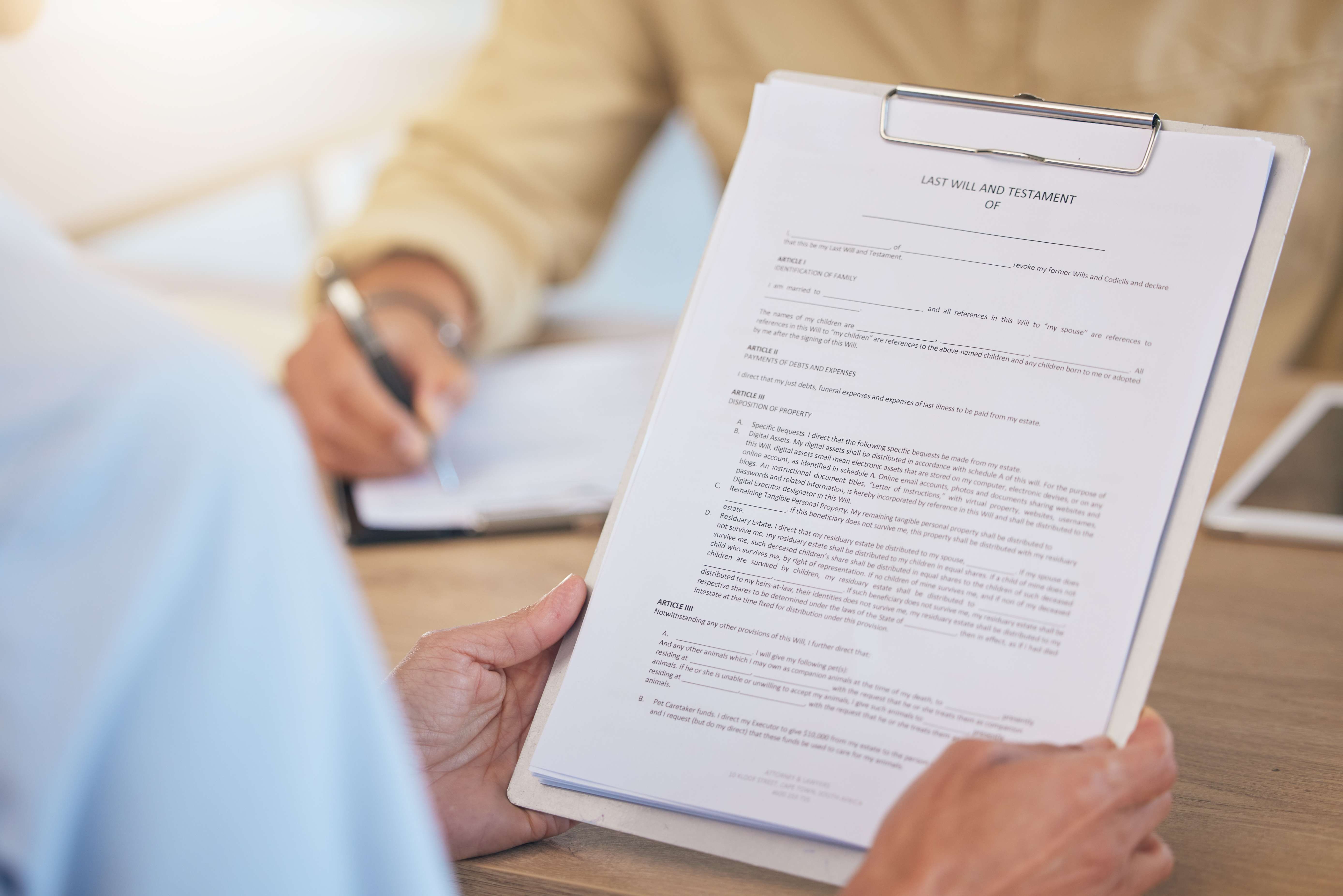 Legal Requirements for a Will